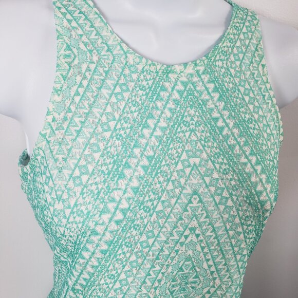 Aeropostale Skater Dress Juniors Small Sleeveless Open Back Green /A235 - Picture 2 of 7